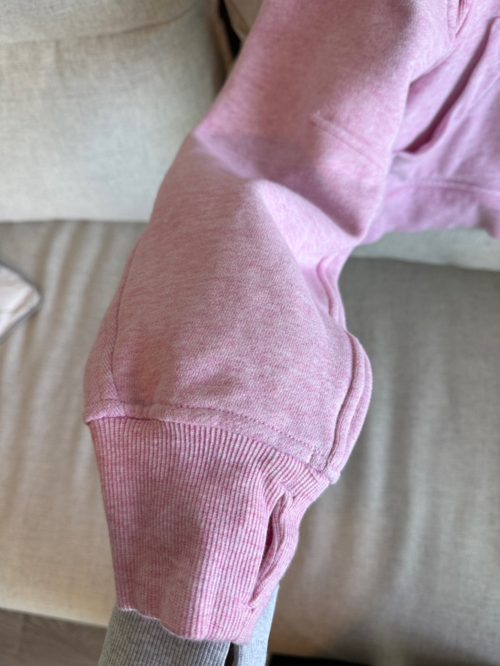 lululemon athletica Scuba Heathered VitaPink Half-Zip Pullover Sweatshirt - Picture 7 of 8